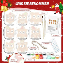 Laden Sie das Bild in den Galerie-Viewer, Malen nach Zahlen Weihnachtsdekoration - Kit Weihnachtswald-Freunde