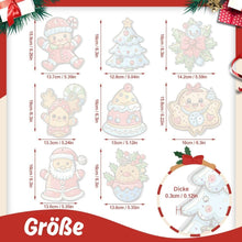 Laden Sie das Bild in den Galerie-Viewer, Malen nach Zahlen Weihnachtsdekoration - Kit Weihnachtsmanns Keksparade