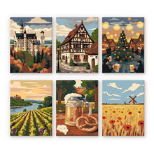 Laden Sie das Bild in den Galerie-Viewer, Mini Malen nach Zahlen 15x20 cm (6 Stück) - Hallo Deutschland Figured'Art