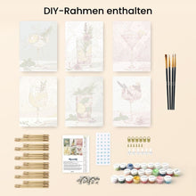Laden Sie das Bild in den Galerie-Viewer, Mini Malen nach Zahlen 15x20 cm (6 Stück) - Botanisches Elixier