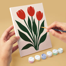 Laden Sie das Bild in den Galerie-Viewer, Mini Malen nach Zahlen 15x20 cm (6 Stück) - Moderne Blumen