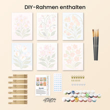 Laden Sie das Bild in den Galerie-Viewer, Mini Malen nach Zahlen 15x20 cm (6 Stück) - Frühlingsblumen