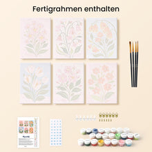 Laden Sie das Bild in den Galerie-Viewer, Mini Malen nach Zahlen 15x20 cm (6 Stück) - Frühlingsblumen