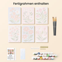 Laden Sie das Bild in den Galerie-Viewer, Mini Malen nach Zahlen 15x20 cm (6 Stück) - Wiesenblumen