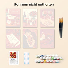Laden Sie das Bild in den Galerie-Viewer, Mini Malen nach Zahlen 15x20 cm (6 Stück) - Romantik und Liebe