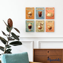 Laden Sie das Bild in den Galerie-Viewer, Mini Malen nach Zahlen 15x20 cm (6 Stück) - Spezialitätenkaffee