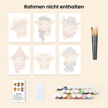 Laden Sie das Bild in den Galerie-Viewer, Mini Malen nach Zahlen 15x20 cm (6 Stück) - Landliche Lieblinge