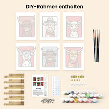 Laden Sie das Bild in den Galerie-Viewer, Mini Malen nach Zahlen 15x20 cm (6 Stück) - Muh Crew