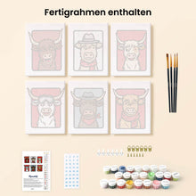 Laden Sie das Bild in den Galerie-Viewer, Mini Malen nach Zahlen 15x20 cm (6 Stück) - Muh Crew