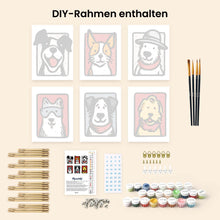 Laden Sie das Bild in den Galerie-Viewer, Mini Malen nach Zahlen 15x20 cm (6 Stück) - Bandana Freunde 1