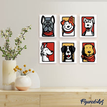 Laden Sie das Bild in den Galerie-Viewer, Mini Malen nach Zahlen 15x20 cm (6 Stück) - Bandana Freunde 2