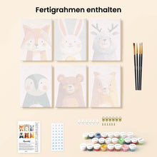 Laden Sie das Bild in den Galerie-Viewer, Mini Malen nach Zahlen 15x20 cm (6 Stück) - Waldportraits 1