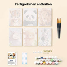 Laden Sie das Bild in den Galerie-Viewer, Mini Malen nach Zahlen 15x20 cm (6 Stück) - Wildtierportraits 1
