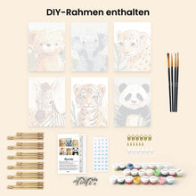 Laden Sie das Bild in den Galerie-Viewer, Mini Malen nach Zahlen 15x20 cm (6 Stück) - Wildtierportraits 3