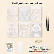 Laden Sie das Bild in den Galerie-Viewer, Mini Malen nach Zahlen 15x20 cm (6 Stück) - Wildtierportraits 3