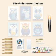Laden Sie das Bild in den Galerie-Viewer, Mini Malen nach Zahlen 15x20 cm (6 Stück) - Bunte Nachtwache