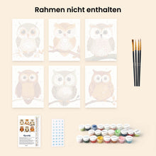Laden Sie das Bild in den Galerie-Viewer, Mini Malen nach Zahlen 15x20 cm (6 Stück) - Waldwächter