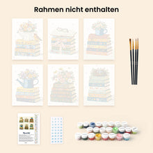 Laden Sie das Bild in den Galerie-Viewer, Mini Malen nach Zahlen 15x20 cm (6 Stück) - Blüten und Seiten