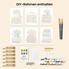 Laden Sie das Bild in den Galerie-Viewer, Mini Malen nach Zahlen 15x20 cm (6 Stück) - Blüten und Seiten