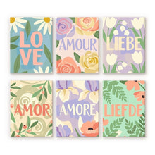 Laden Sie das Bild in den Galerie-Viewer, Mini Malen nach Zahlen 15x20 cm (6 Stück) - Florale Liebe 1 Figured'Art