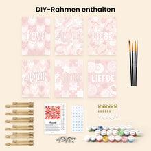 Laden Sie das Bild in den Galerie-Viewer, Mini Malen nach Zahlen 15x20 cm (6 Stück) - Süße Herzen
