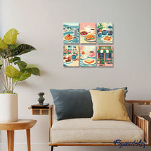 Laden Sie das Bild in den Galerie-Viewer, Mini Malen nach Zahlen 15x20 cm (6 Stück) - Café Genüsse