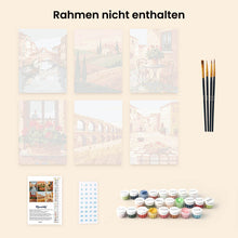 Laden Sie das Bild in den Galerie-Viewer, Mini Malen nach Zahlen 15x20 cm (6 Stück) - Italienische Landschaft