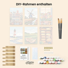 Laden Sie das Bild in den Galerie-Viewer, Mini Malen nach Zahlen 15x20 cm (6 Stück) - Blühendes Holland