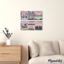 Laden Sie das Bild in den Galerie-Viewer, Mini Malen nach Zahlen 15x20 cm (6 Stück) - Frühling in Tokio