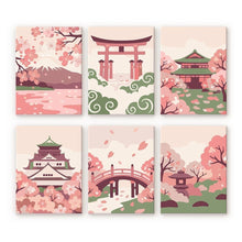 Laden Sie das Bild in den Galerie-Viewer, Mini Malen nach Zahlen 15x20 cm (6 Stück) - Geist Japans Figured'Art