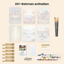 Laden Sie das Bild in den Galerie-Viewer, Mini Malen nach Zahlen 15x20 cm (6 Stück) - Zen Landschaften