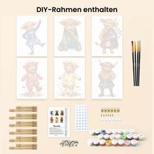 Laden Sie das Bild in den Galerie-Viewer, Mini Malen nach Zahlen 15x20 cm (6 Stück) - Freunde vom Schottischen Bauernhof
