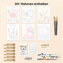 Laden Sie das Bild in den Galerie-Viewer, Mini Malen nach Zahlen 15x20 cm (6 Stück) - Blühende Emotionen 1