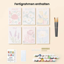 Laden Sie das Bild in den Galerie-Viewer, Mini Malen nach Zahlen 15x20 cm (6 Stück) - Blühende Emotionen 3