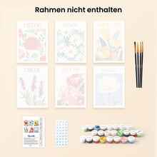 Laden Sie das Bild in den Galerie-Viewer, Mini Malen nach Zahlen 15x20 cm (6 Stück) - Blühende Emotionen 5