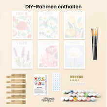 Laden Sie das Bild in den Galerie-Viewer, Mini Malen nach Zahlen 15x20 cm (6 Stück) - Blühende Emotionen 5