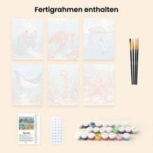 Laden Sie das Bild in den Galerie-Viewer, Mini Malen nach Zahlen 15x20 cm (6 Stück) - Schätze des Ozeans
