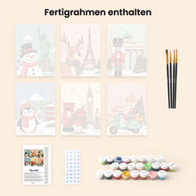 Laden Sie das Bild in den Galerie-Viewer, Mini Malen nach Zahlen 15x20 cm (6 Stück) - Urlaubsziele