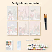 Laden Sie das Bild in den Galerie-Viewer, Mini Malen nach Zahlen 15x20 cm (6 Stück) - Urlaubsziele