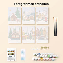 Laden Sie das Bild in den Galerie-Viewer, Mini Malen nach Zahlen 15x20 cm (6 Stück) - Weihnachten in Europa