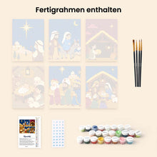 Laden Sie das Bild in den Galerie-Viewer, Mini Malen nach Zahlen 15x20 cm (6 Stück) - Die Weihnachtsgeschichte