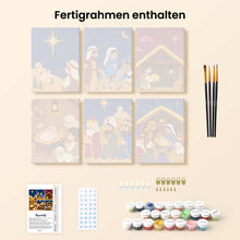Laden Sie das Bild in den Galerie-Viewer, Mini Malen nach Zahlen 15x20 cm (6 Stück) - Die Weihnachtsgeschichte