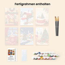 Laden Sie das Bild in den Galerie-Viewer, Mini Malen nach Zahlen 15x20 cm (6 Stück) - Weihnachtserinnerungen