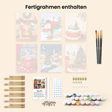 Laden Sie das Bild in den Galerie-Viewer, Mini Malen nach Zahlen 15x20 cm (6 Stück) - Weihnachtserinnerungen