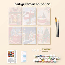Laden Sie das Bild in den Galerie-Viewer, Mini Malen nach Zahlen 15x20 cm (6 Stück) - Weihnachtserinnerungen