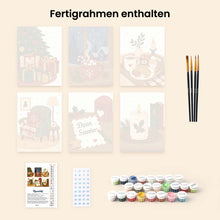 Laden Sie das Bild in den Galerie-Viewer, Mini Malen nach Zahlen 15x20 cm (6 Stück) - Festliche Wintermomente