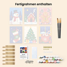 Laden Sie das Bild in den Galerie-Viewer, Mini Malen nach Zahlen 15x20 cm (6 Stück) - Festliche Winterfavoriten