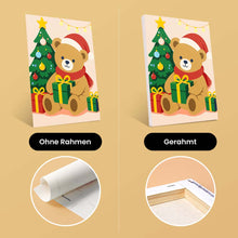 Laden Sie das Bild in den Galerie-Viewer, Mini Malen nach Zahlen 15x20 cm (6 Stück) - Weihnachts-Teddybären