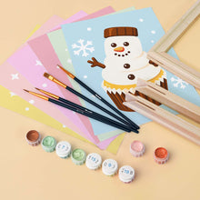 Laden Sie das Bild in den Galerie-Viewer, Mini Malen nach Zahlen 15x20 cm (6 Stück) - Weihnachts-Cupcakes