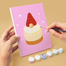 Laden Sie das Bild in den Galerie-Viewer, Mini Malen nach Zahlen 15x20 cm (6 Stück) - Weihnachts-Cupcakes